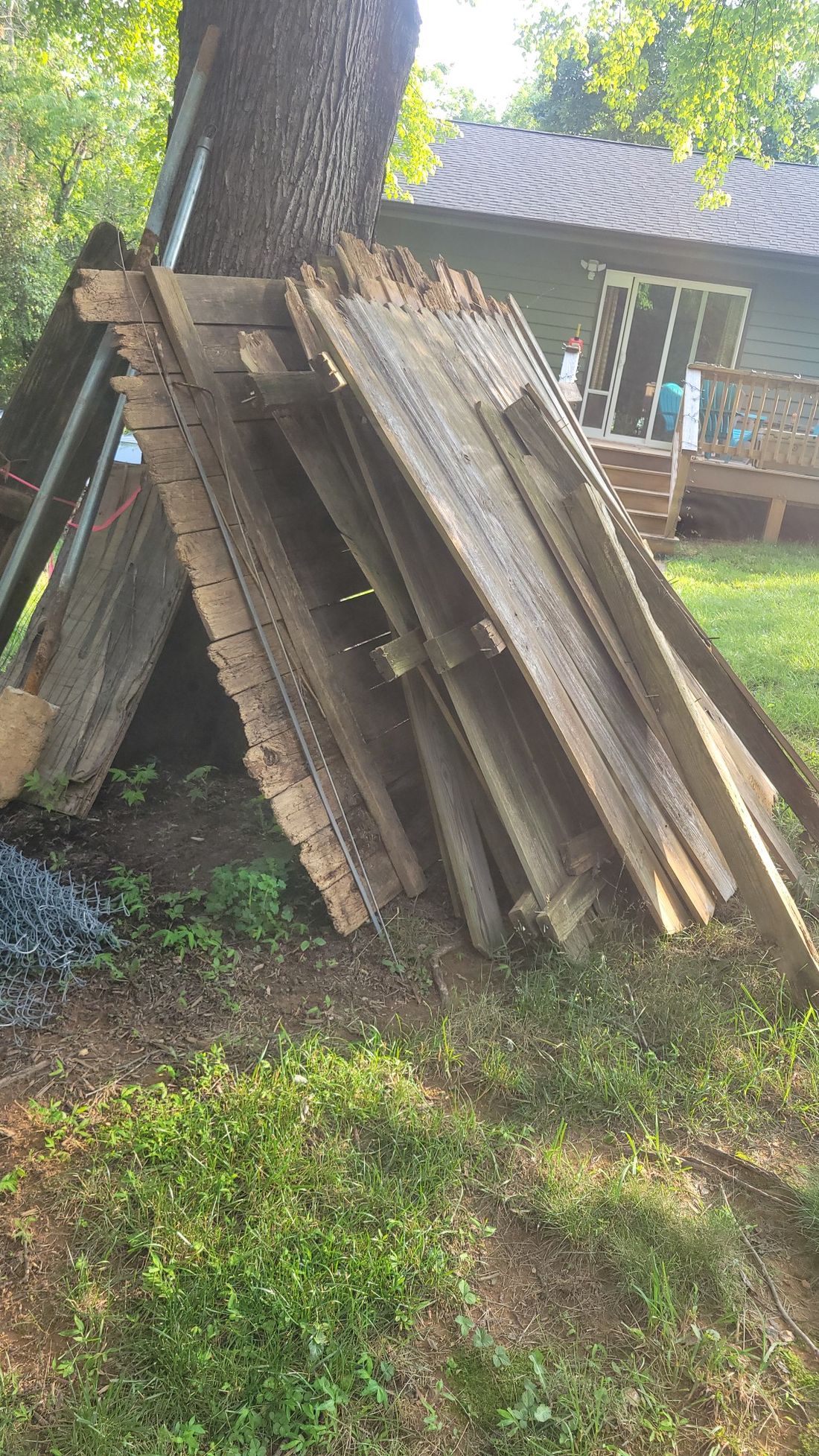 Fence Removal before and after — donate-first crew serving Charlottesville, VA
