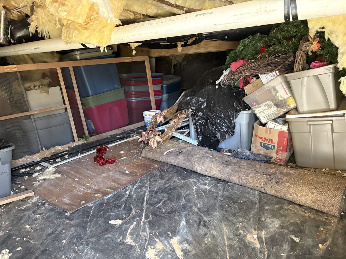 Attic cleanout in progress Charlottesville VA — Charlottesville VA — Albemarle Moving