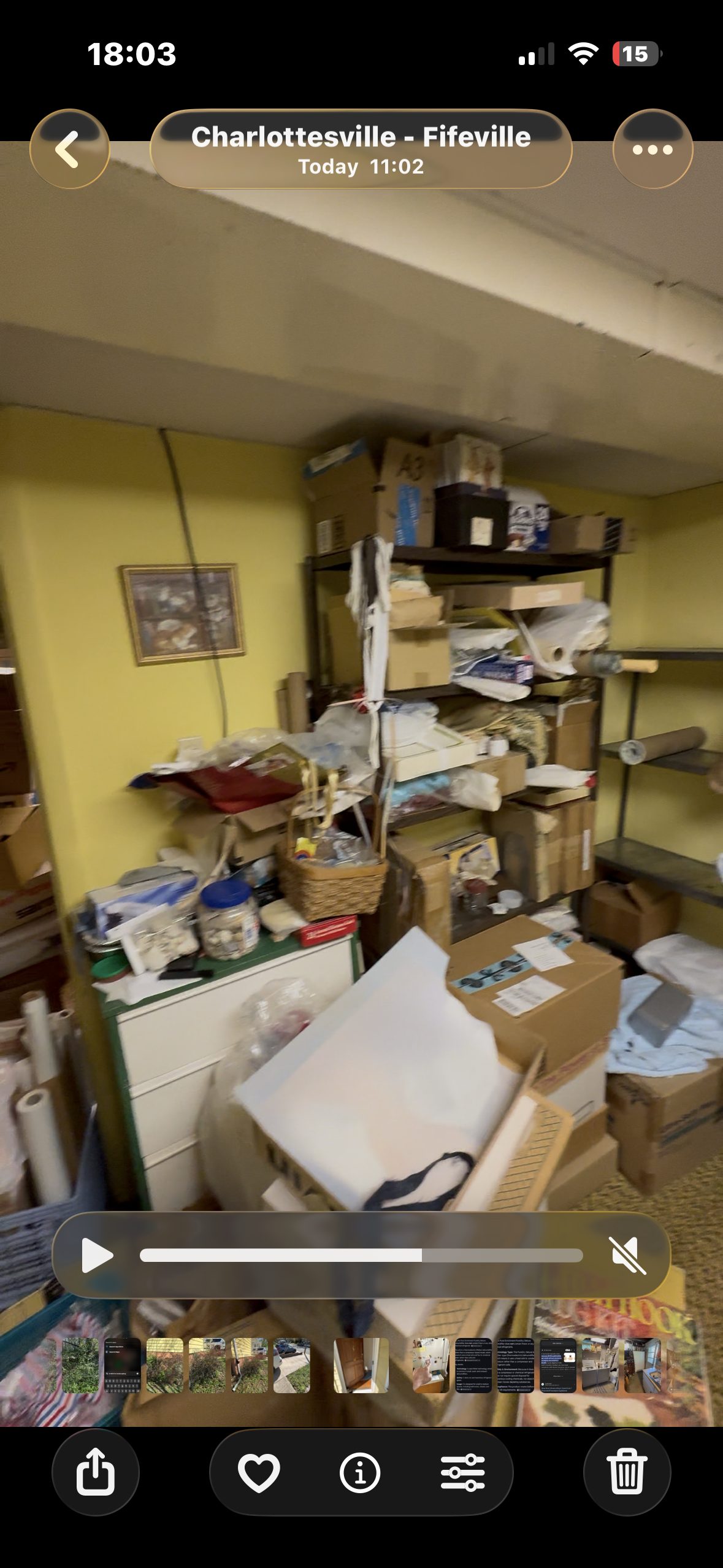 Attic cleanout packed with storage Charlottesville VA