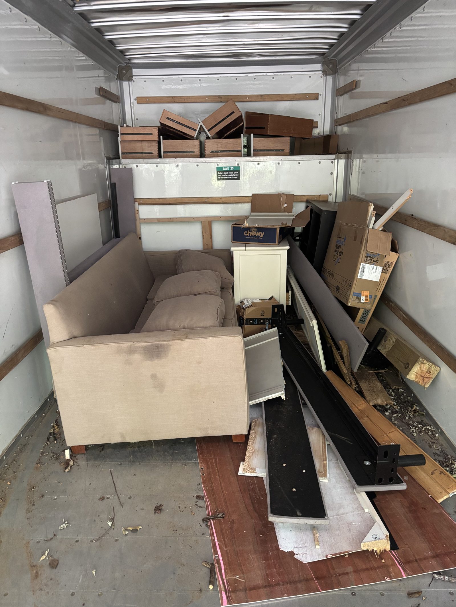 Full junk removal truck load from Belmont Charlottesville VA