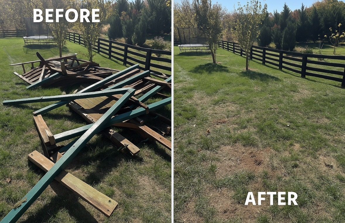 Playset Removal Charlottesville VA — Albemarle Moving
